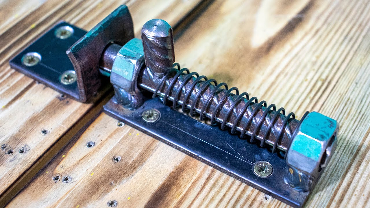 DIY Unique door latch | Spring & Nut IDEAS