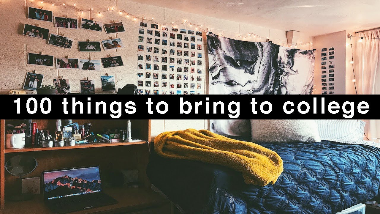 100 things to bring to college | what to pack for college dorm life