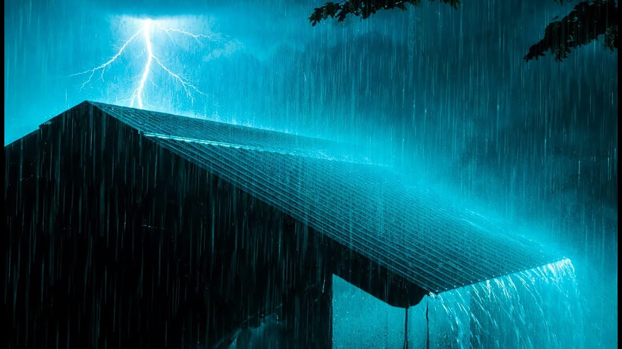 Heavy Rain and Thunder Sounds for Deep Sleeping | Fall Asleep Fast