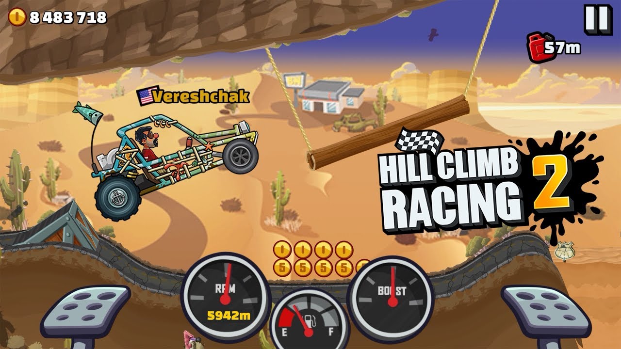Hill Climb Racing 2 - DESERT VALLEY 7996m  on Dune Buggy Walkthrough