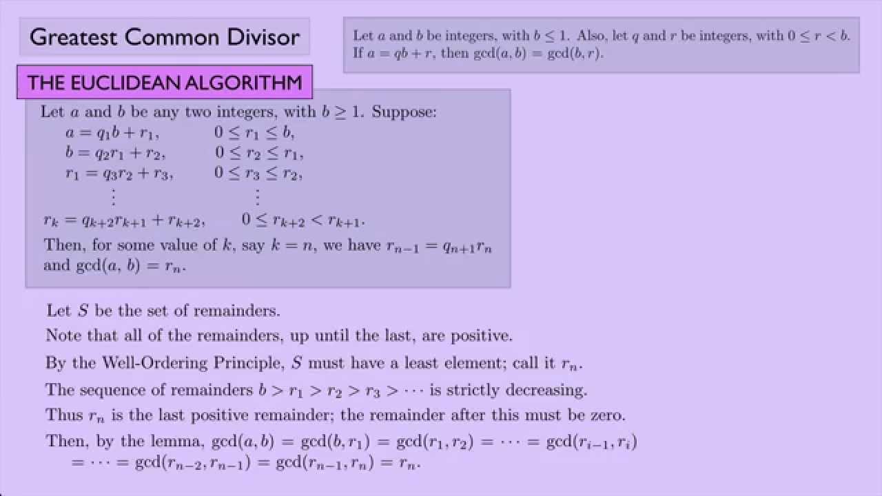 (Abstract Algebra 1) Greatest Common Divisor