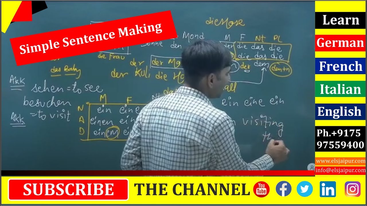 Simple Sentence Making A1 Level | German Grammar in Hindi | German for Beginners | Learn German A1