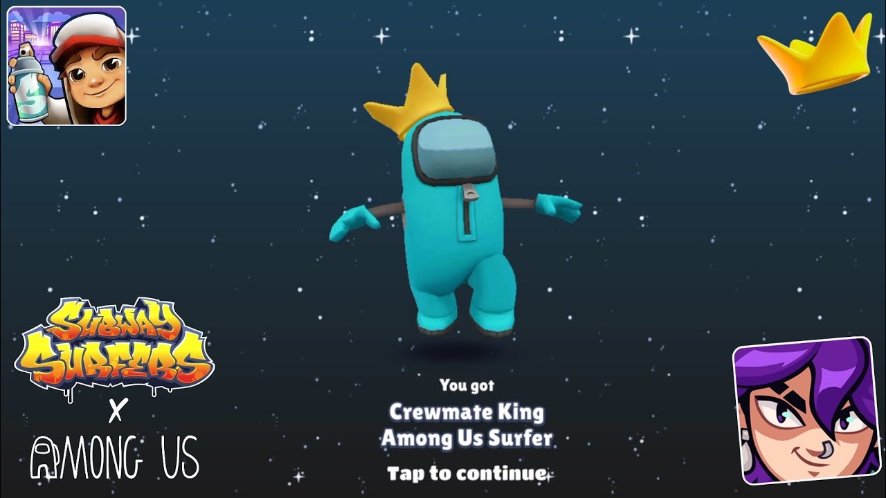 Subway Surfers : Upcoming AMONG US SHOWDOWN to get CREWMATE KING 👑 on Subway Surfers SEOUL 2025 💜