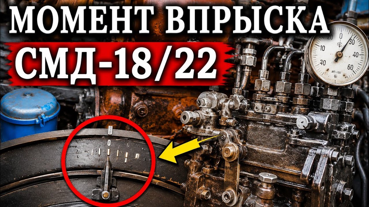 СМД-18(22) как выставить Зажигание (момент впрыска)/ НИВА СК-5 дымит, не тянет, повышенный расход ДТ