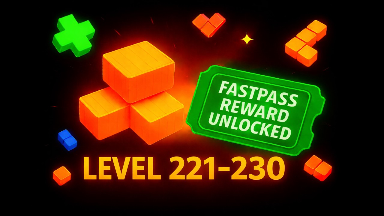 Wood Block Jam - Level 221 - 230 Solution 🔓 | Fastpass Reward Unlocked!