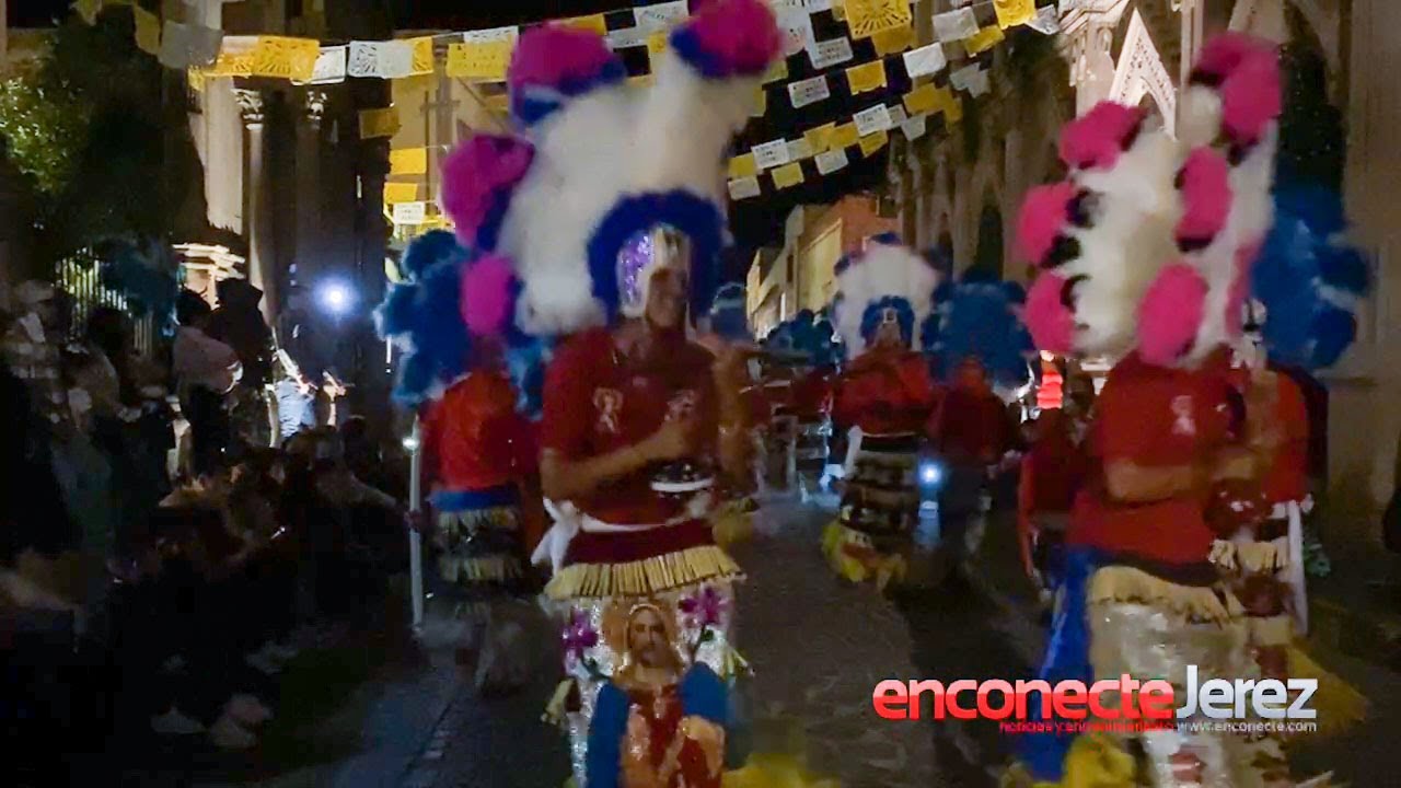 Danza Los Colorados de Jerez en el Novenario a la Virgen de la Soledad