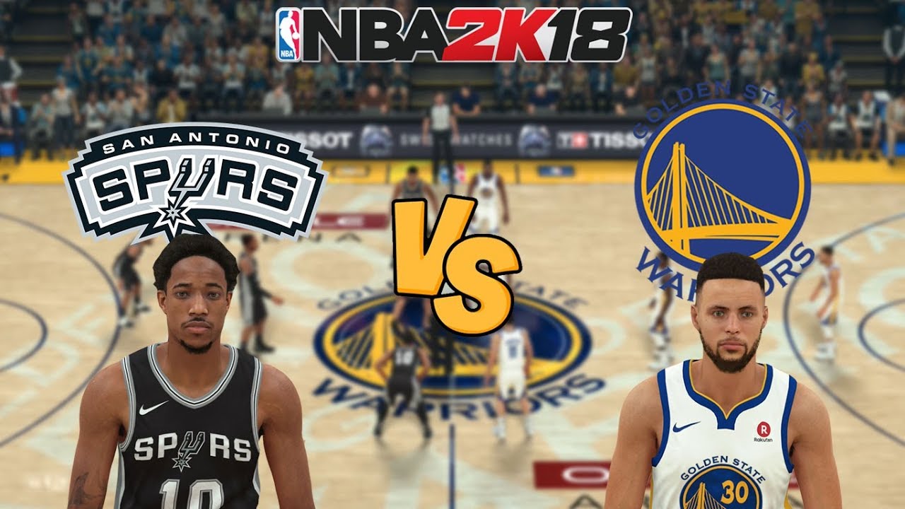 NBA 2K18  - San Antonio Spurs vs. Golden State Warriors -  Full Gameplay (Updated Rosters)
