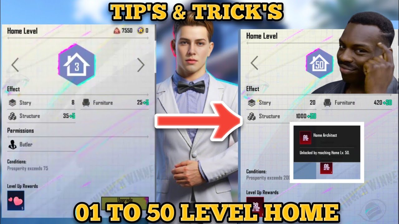 Free Tip's & tricks to increase your home level fast💯  how to level up fast in Pubg home | Pubg Home