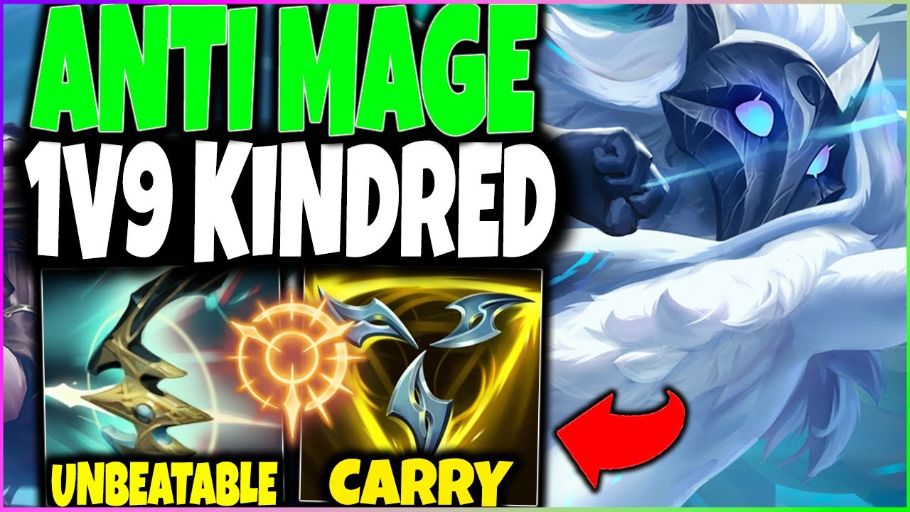 How To Hard Carry Tilted Teammates And 1v9 With Kindred! (4 ap = become immortal!)