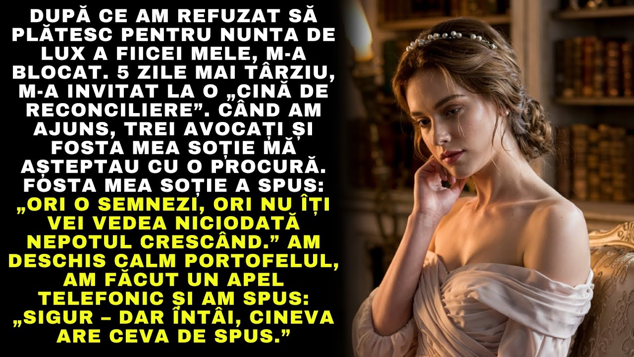 DUPĂ CE AM REFUZAT SĂ PLĂTESC PENTRU NUNTA DE LUX A FIICEI MELE, M-A BLOCAT. 5 ZILE MAI TÂRZIU...