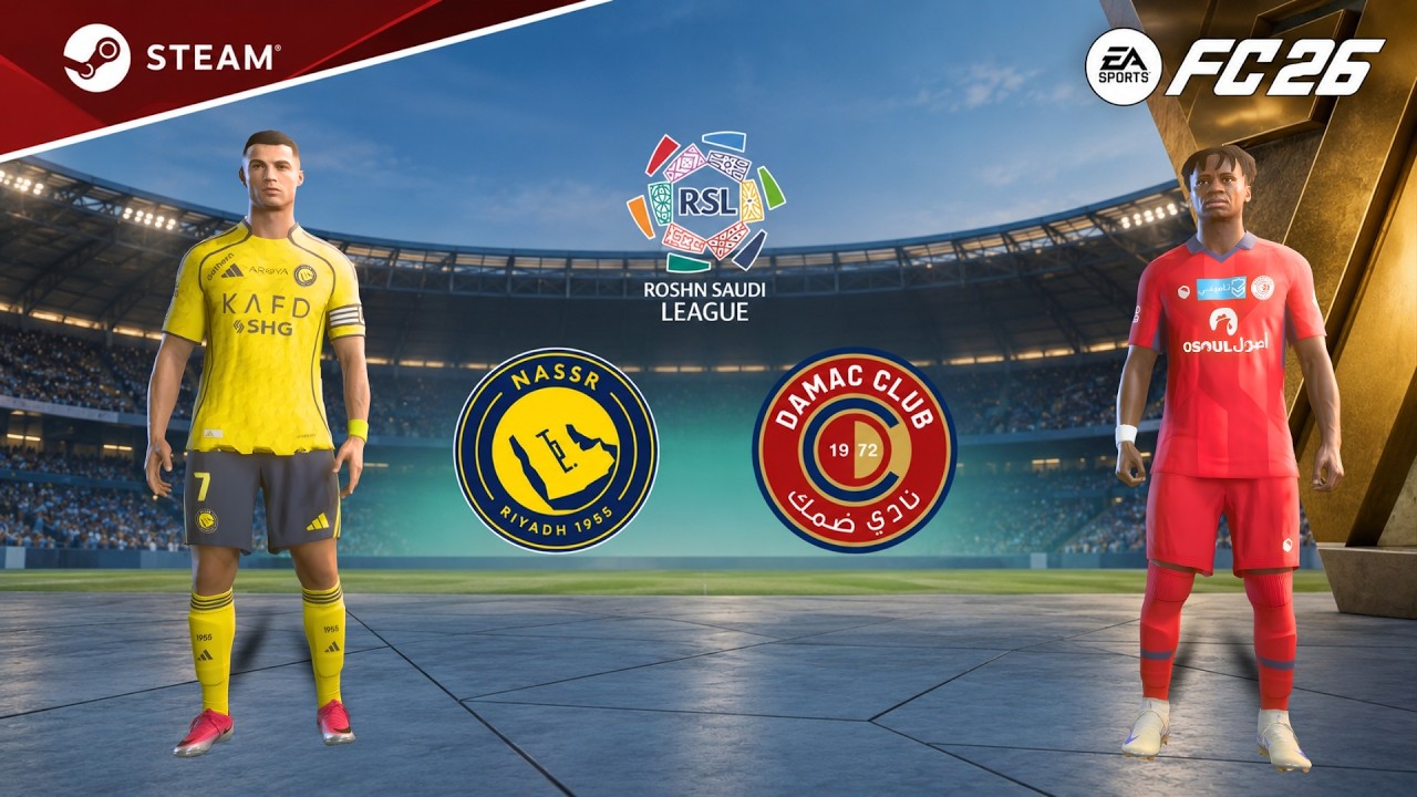 Ronaldo vs Abdulrahman Al Obaid 🔥 Al Nassr vs Damac | FC 26 Roshn Saudi League Gameplay (4K)