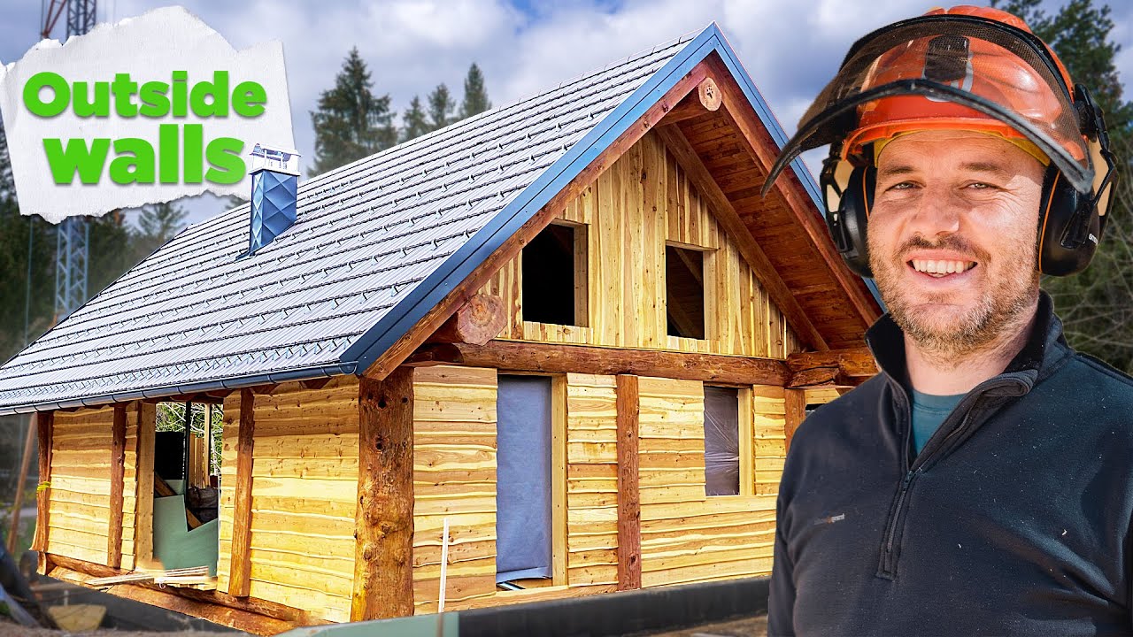 🏡  Building the Outside Walls with Larch Boards - S01 E12