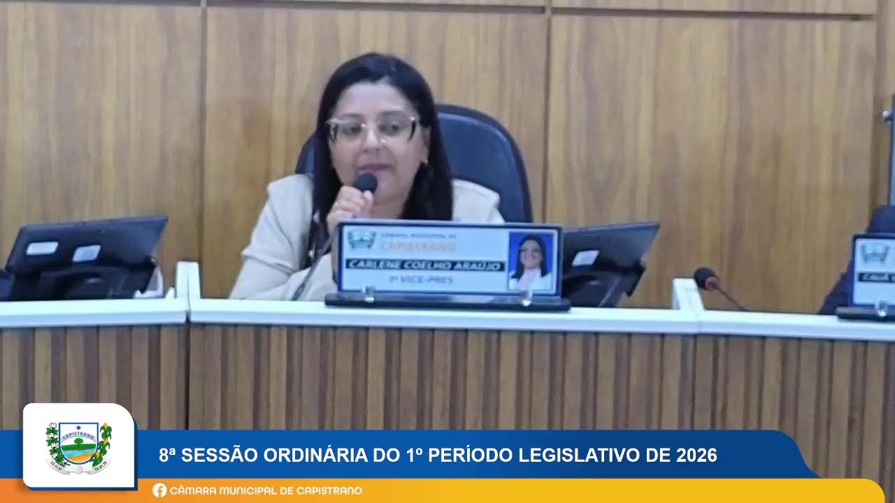 8ª SESSÃO ORDINÁRIA DO 1º PERÍODO LEGISLATIVO DE 2026