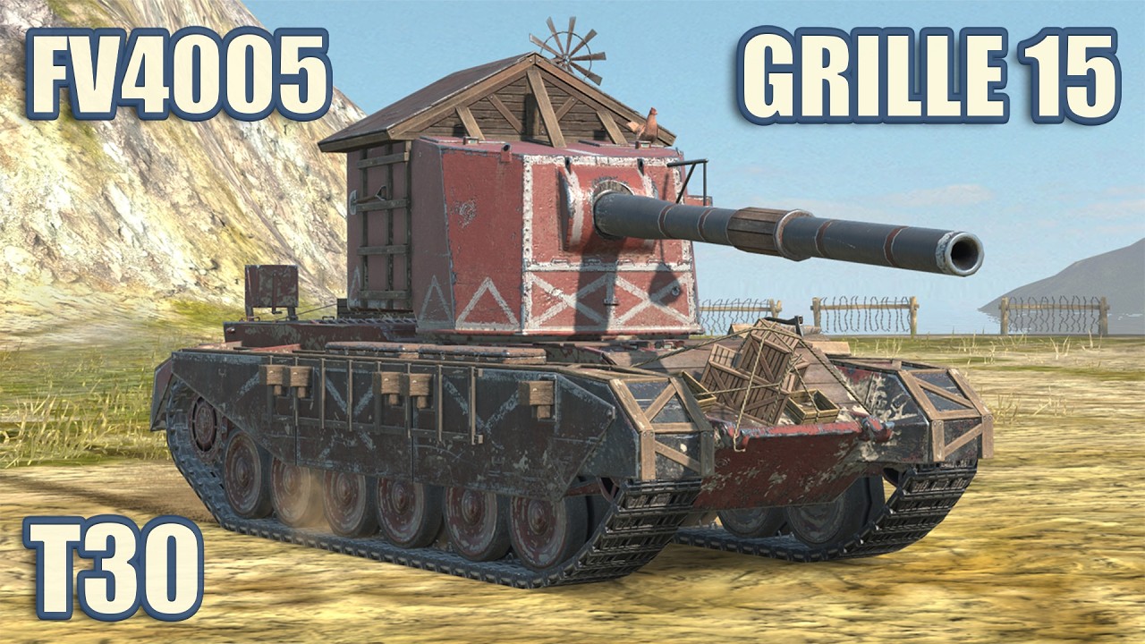 Grille 15, FV4005 & T30 &bull; WoT Blitz Gameplay