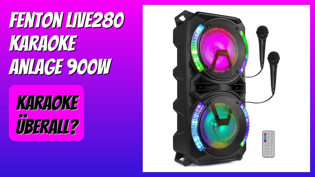 BEWERTUNG (2026): Fenton LIVE280 Karaoke Anlage 900W. Infos