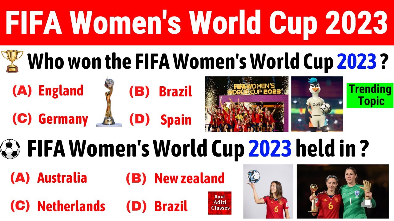 FIFA Women's World Cup 2023 | FIFA World Cup 2023 | Sports Current Affairs 2023 | Sports Questions