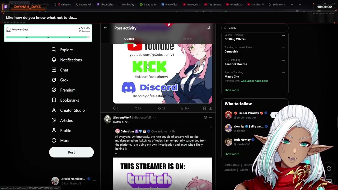 Celestium забанили на Twitch.