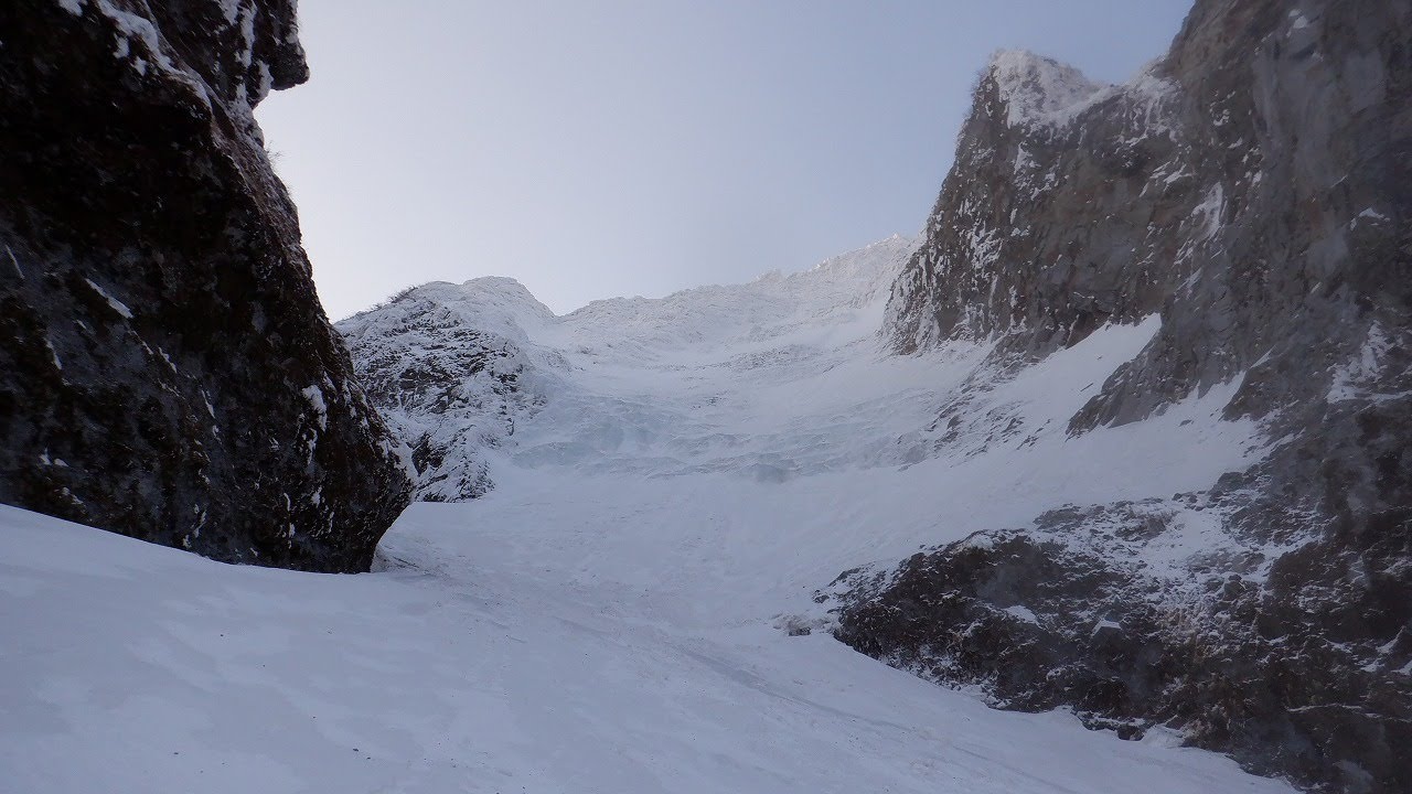 大山登山  北壁天狗沢～天狗ヶ峰 2022.3.8