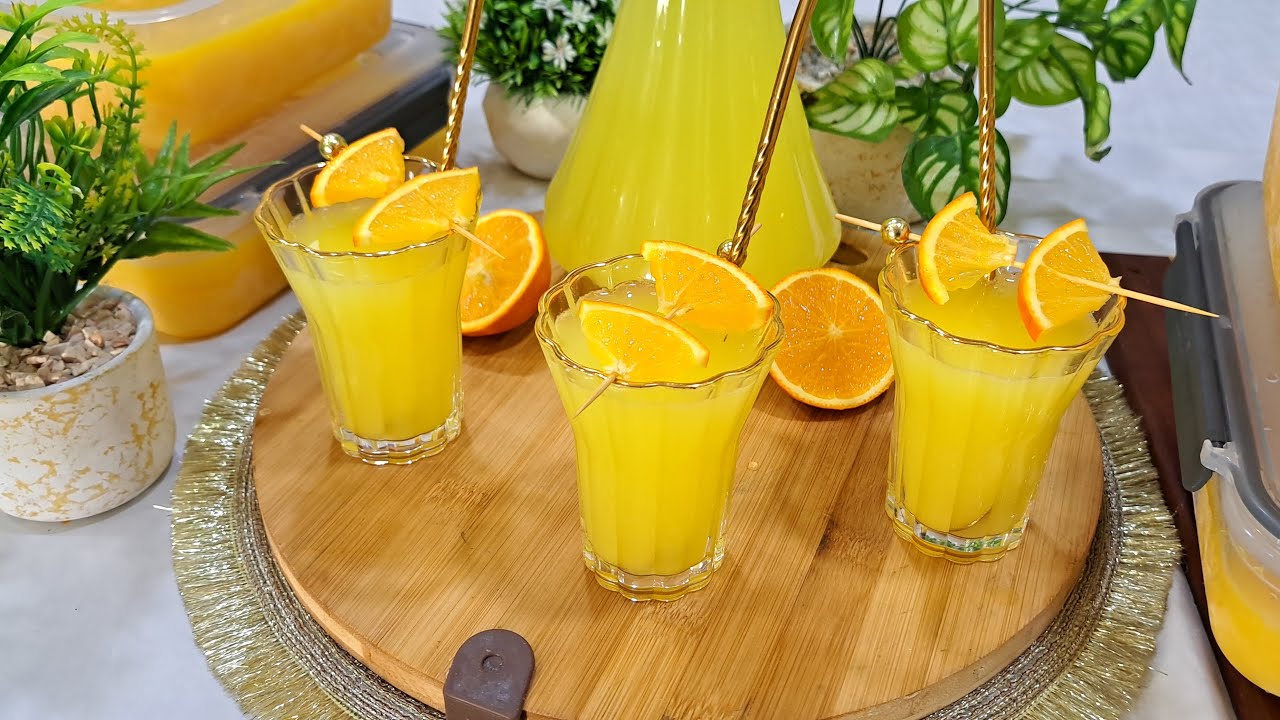 #وصفات_رمضان  مركز البرتقال المنزلي طبيعي بدون مواد حافظة يغنيك عن المشروبات الاصطناعية مطبخ ام وليد