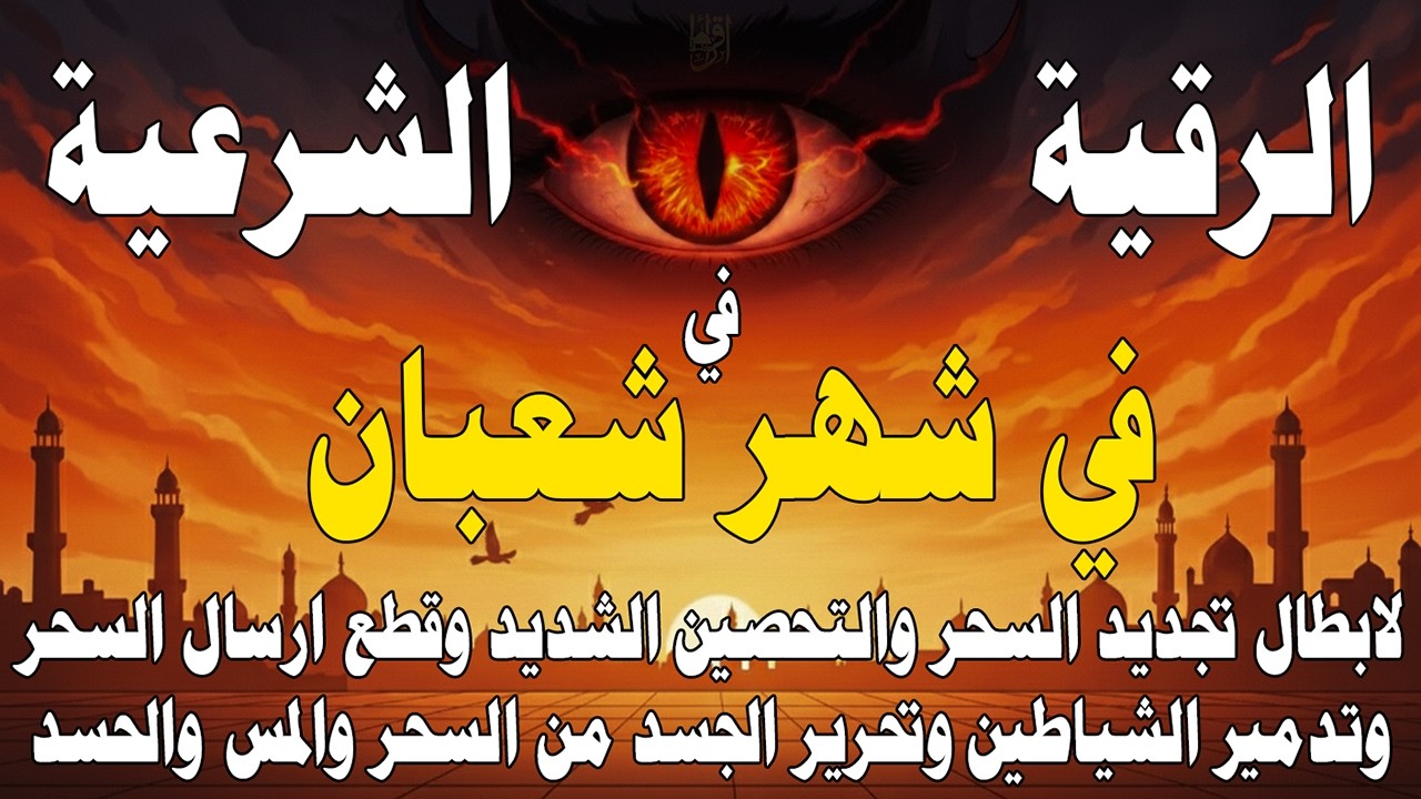 أقوى رقية شرعية في شهر شعبان🔥لابطال تجديد السحر ورد السحر على الساحر واستخراج المس والعوارض والأوجاع