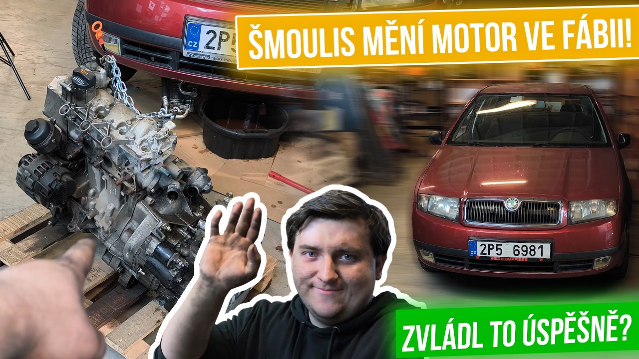 Nechal jsem učně vyměnit motor na Fabii HTP… byla to chyba? 🤦‍♂️🔧 Šmoulis překvapil Sólo