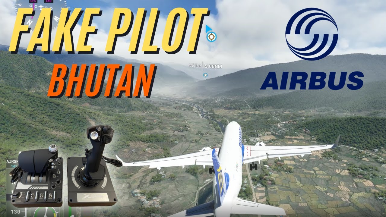 Difficult Approach | Landing Bhutan - Paro International Airport | Airbus A320 | Logitech GX56 HOTAS
