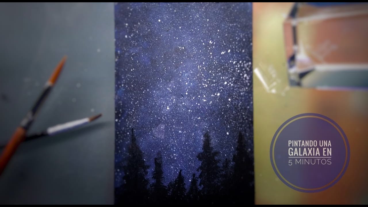 Como pintar una GALAXIA con acrílico FACIL 🎨🖌️🌌