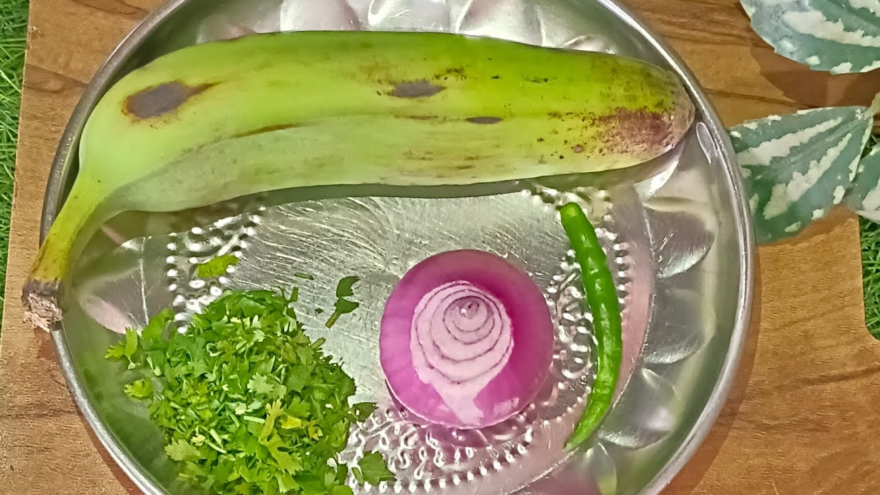 kaccha kela pakodi recipe 😋👌