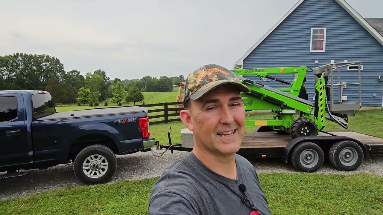 Nifty SD34T 4x4 Boom Lift for a Hard to Reach Job - 2019 F-250 Super Duty 6.7 Makes Light Work of It