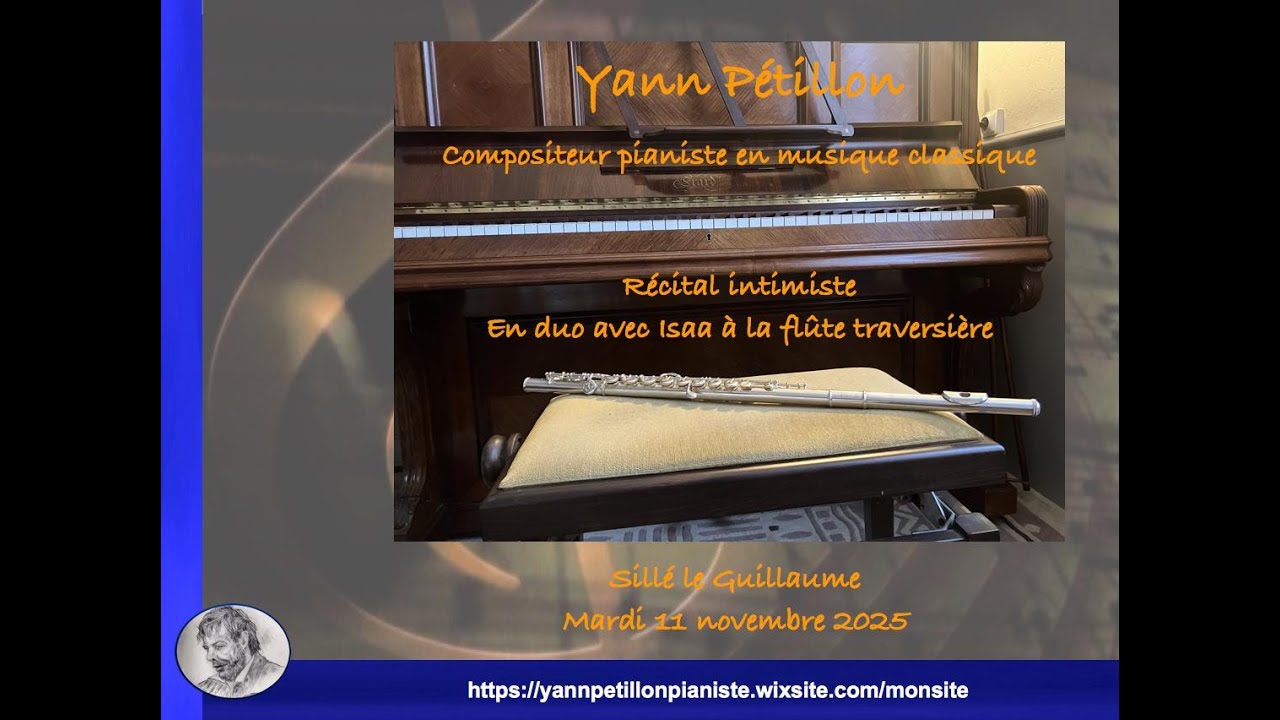 1 Récital piano flûte Yann Pétillon et Isaa à Sillé le Guillaume mardi 11 novembre 2025