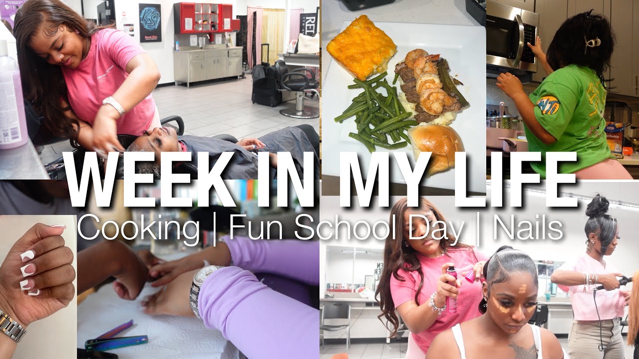 VLOG : WEEK IN MY LIFE 🤍✨ ( School , Nail Appts , Cooking , UPDATE ) + MORE