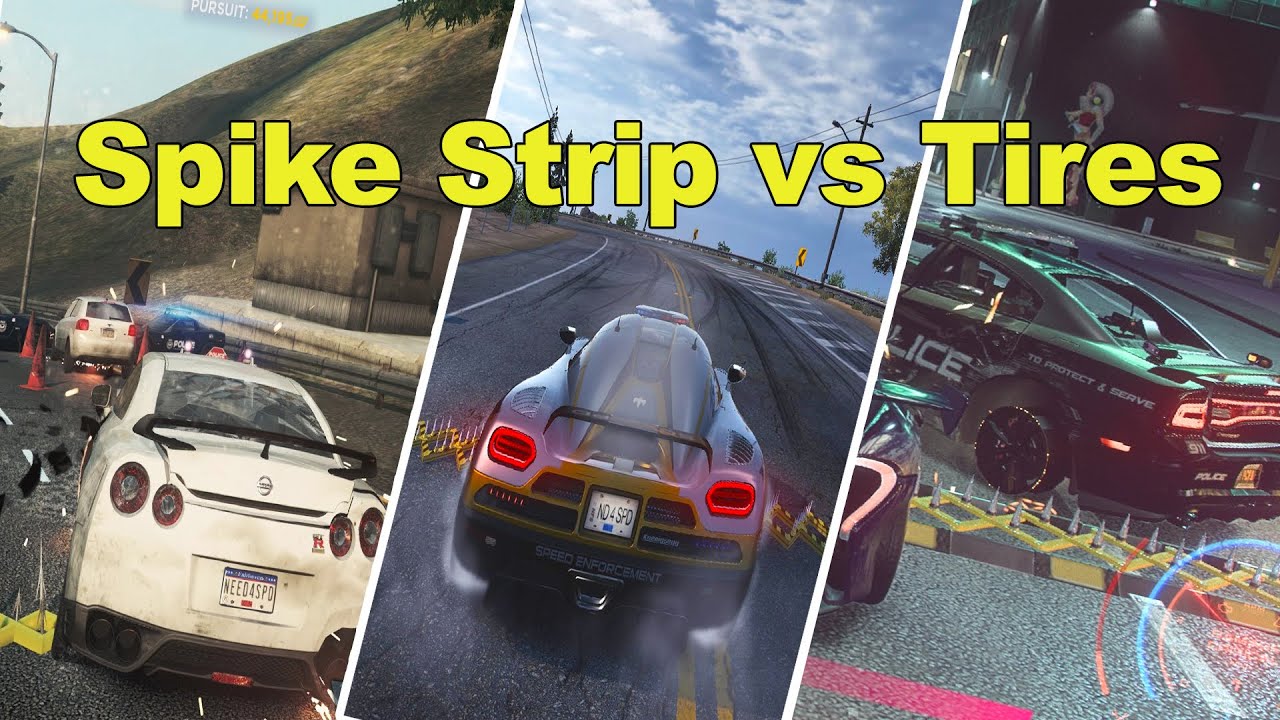 Spike Strip vs Cop Car vs Racer Car Evolution in Need for Speed 2020