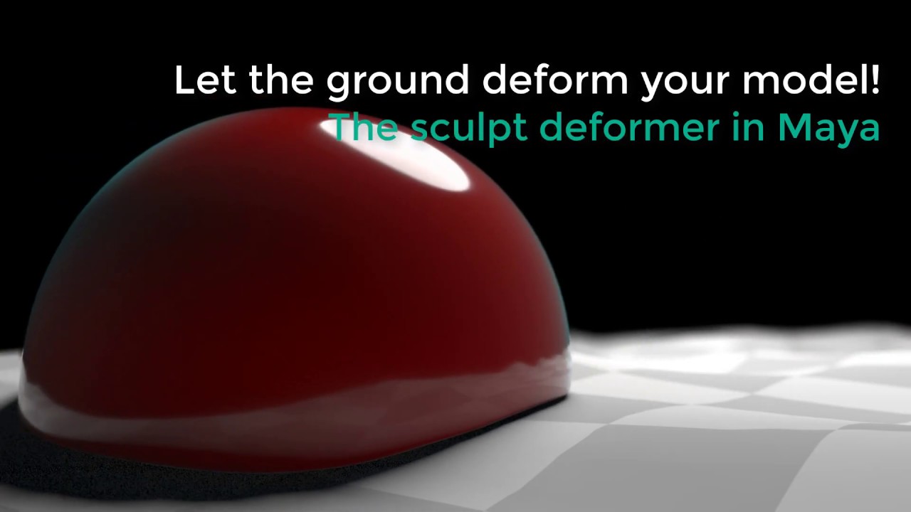 Maya - deform an object as it slide over the ground using the sculpt deformer!