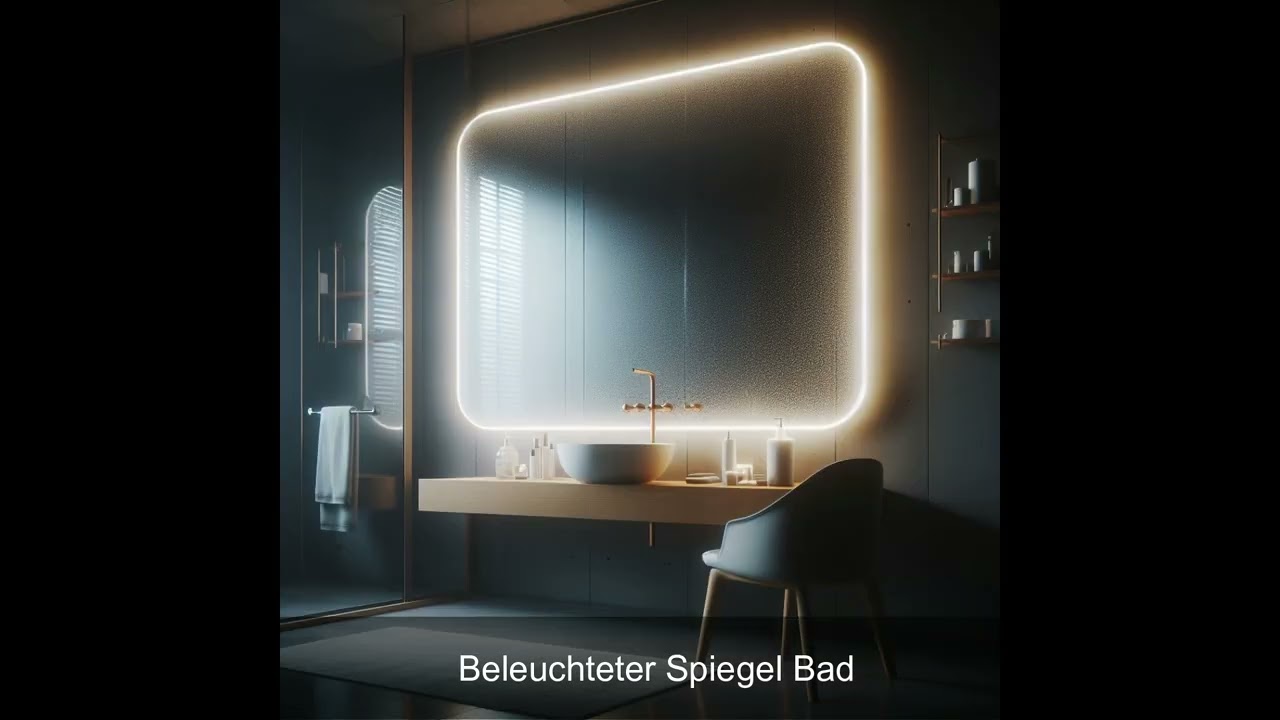 Beleuchteter Spiegel Bad