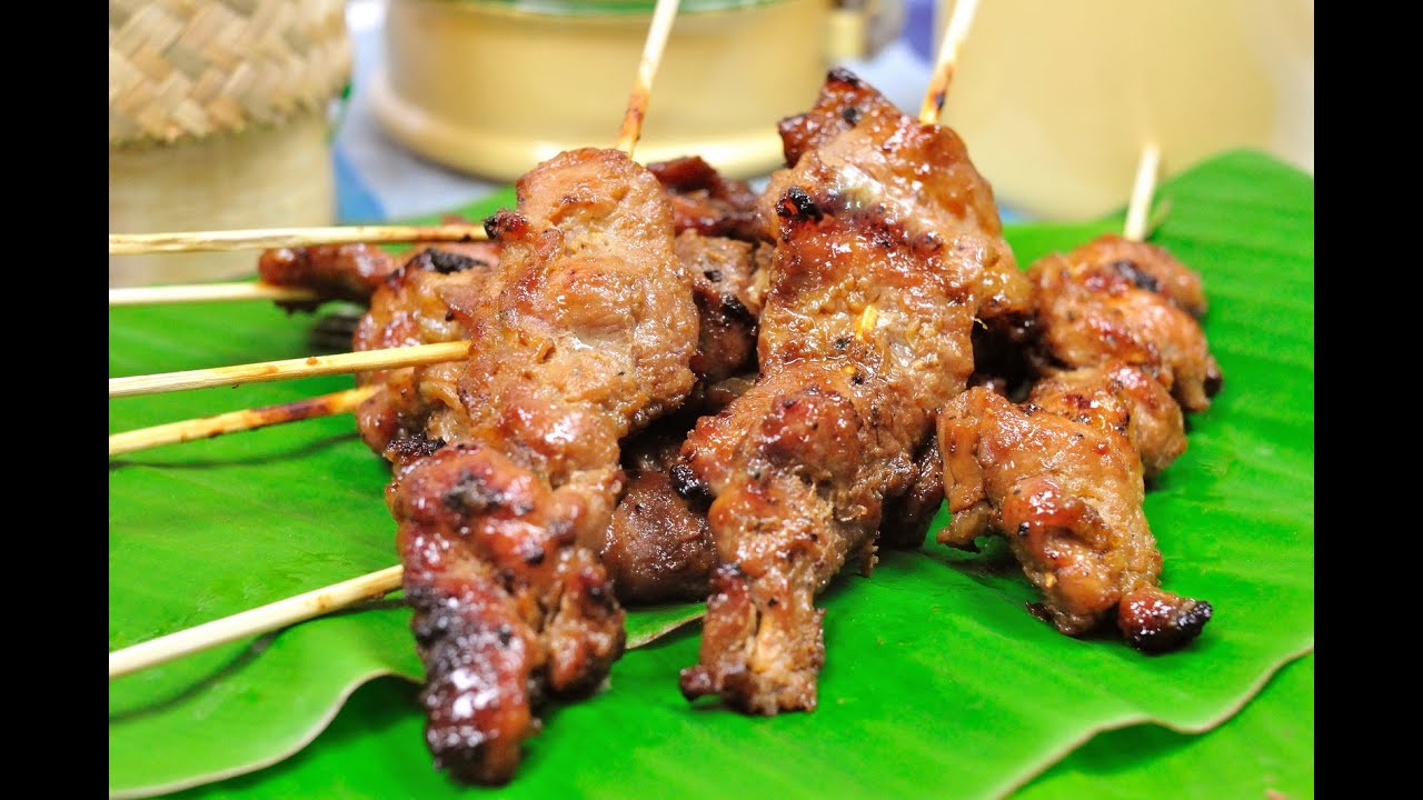 Thai Grilled Pork - Moo Ping หมูปิ้ง [4K]