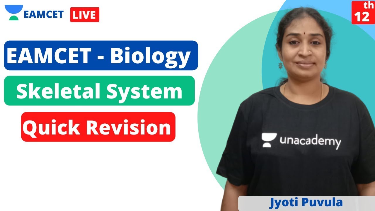 EAMCET : Biology | Quick Revision on Skeletal Sysytem | Crack EAMCET Biology 2020 | Jyoti Puvula