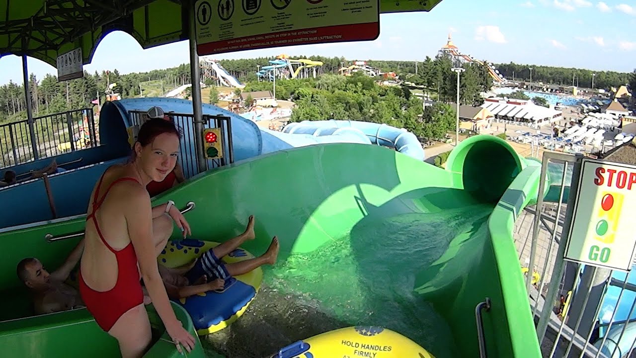 Green Turbulence Water Slide at Calypso Waterpark