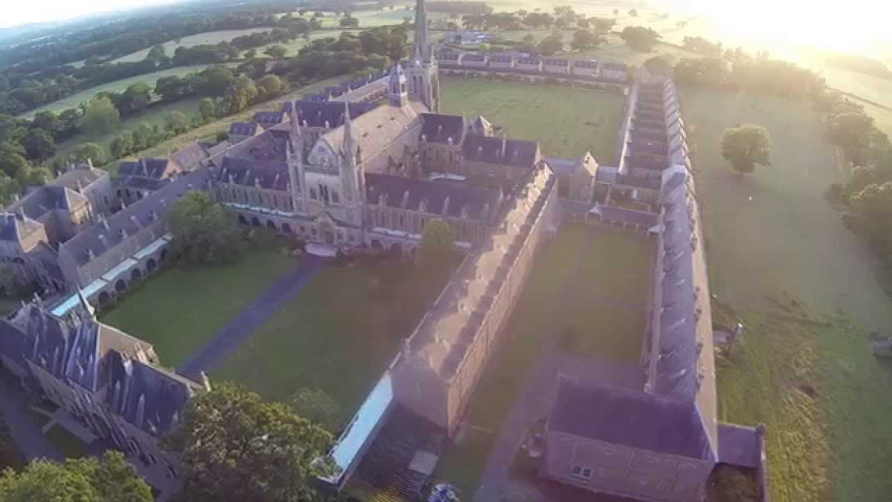 Flight over to the monastery