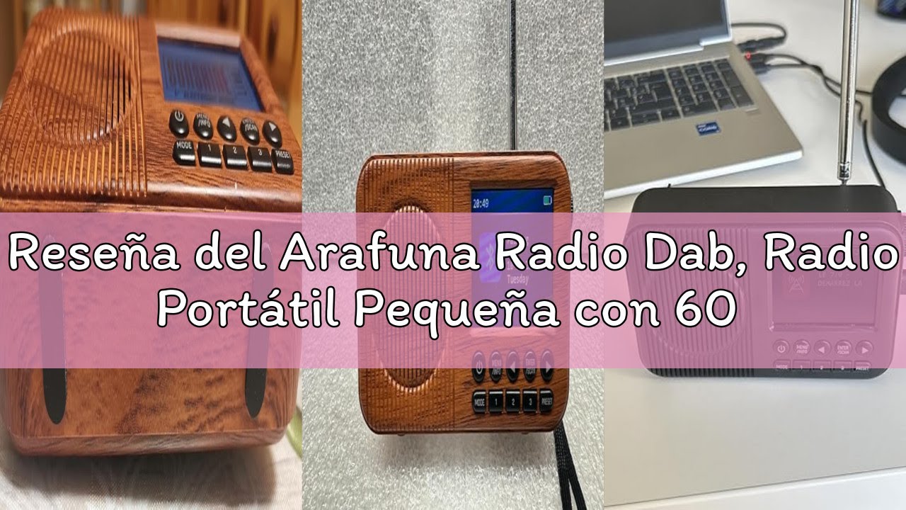 Reseña del Arafuna Radio Dab, Radio Portátil Pequeña con 60 Presintonías, Radio Portátil Pequeña Rec