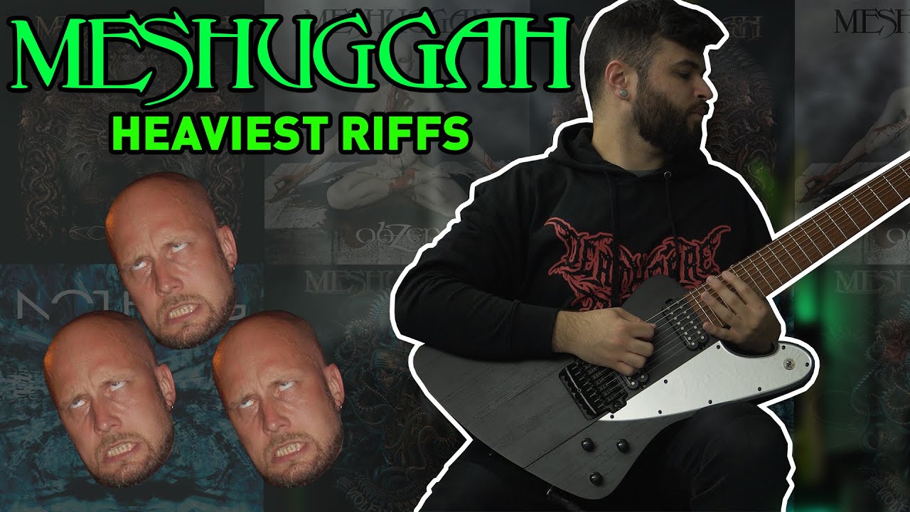 MESHUGGAH Heaviest Guitar Riffs (8 String Guitar)