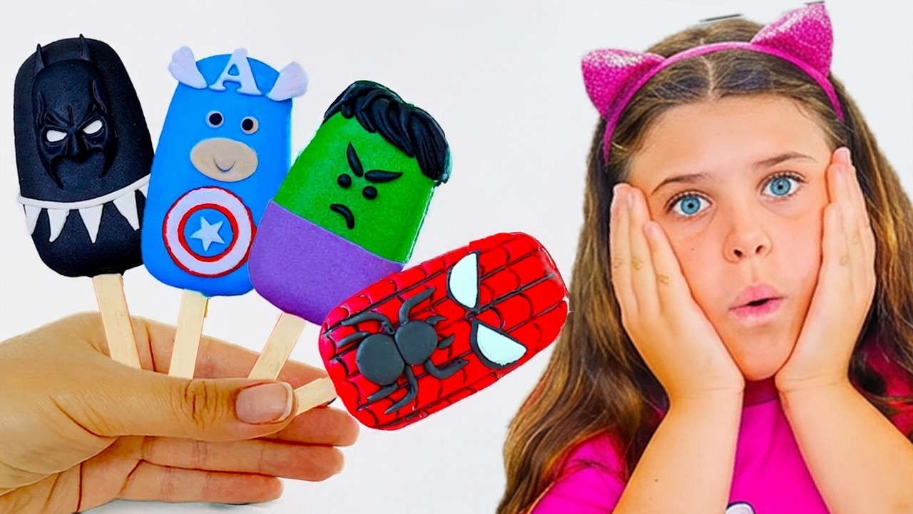 Adriana and superheroes chocolate dance