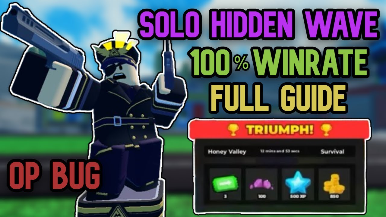 How to Solo Triumph Hidden Wave 100% Easy & Free (OP BUG) - Tower Defense Simulator | TDS