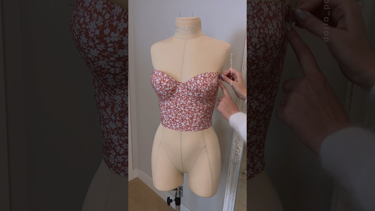 A full tutorial on the bustier cups on my channel! 🪡🤍