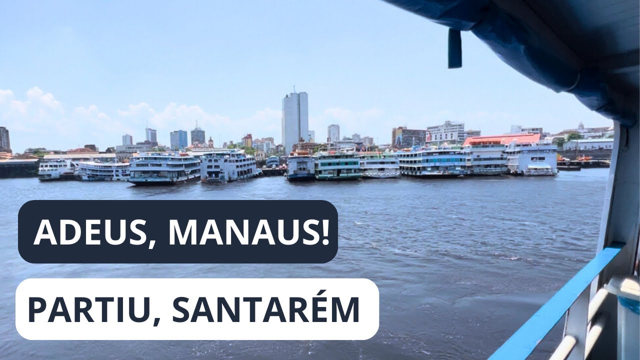 Viagem de barco antes da seca Amazonas 2023 Manaus a Santarém