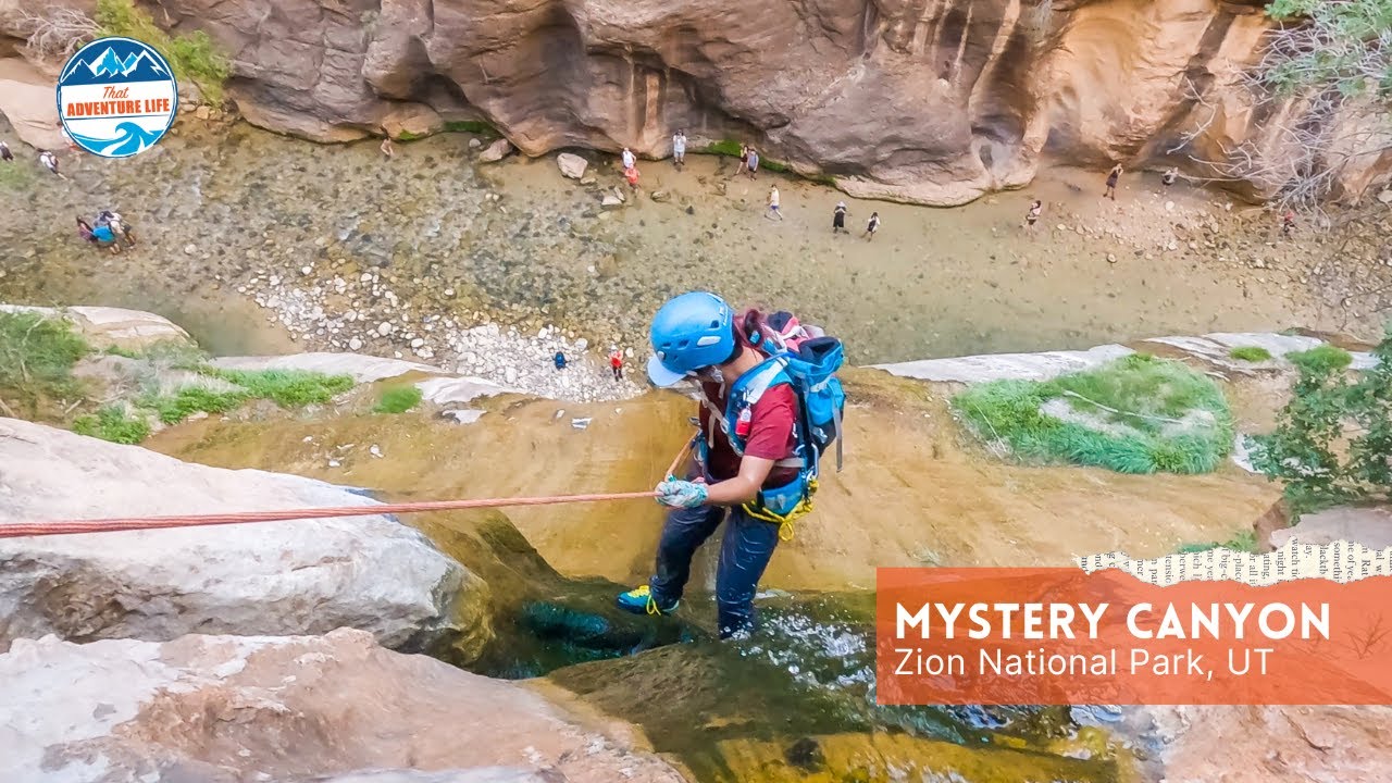 Yes, You Can Rappel Into The Narrows in Zion National Park!! Canyoneering Mystery Canyon