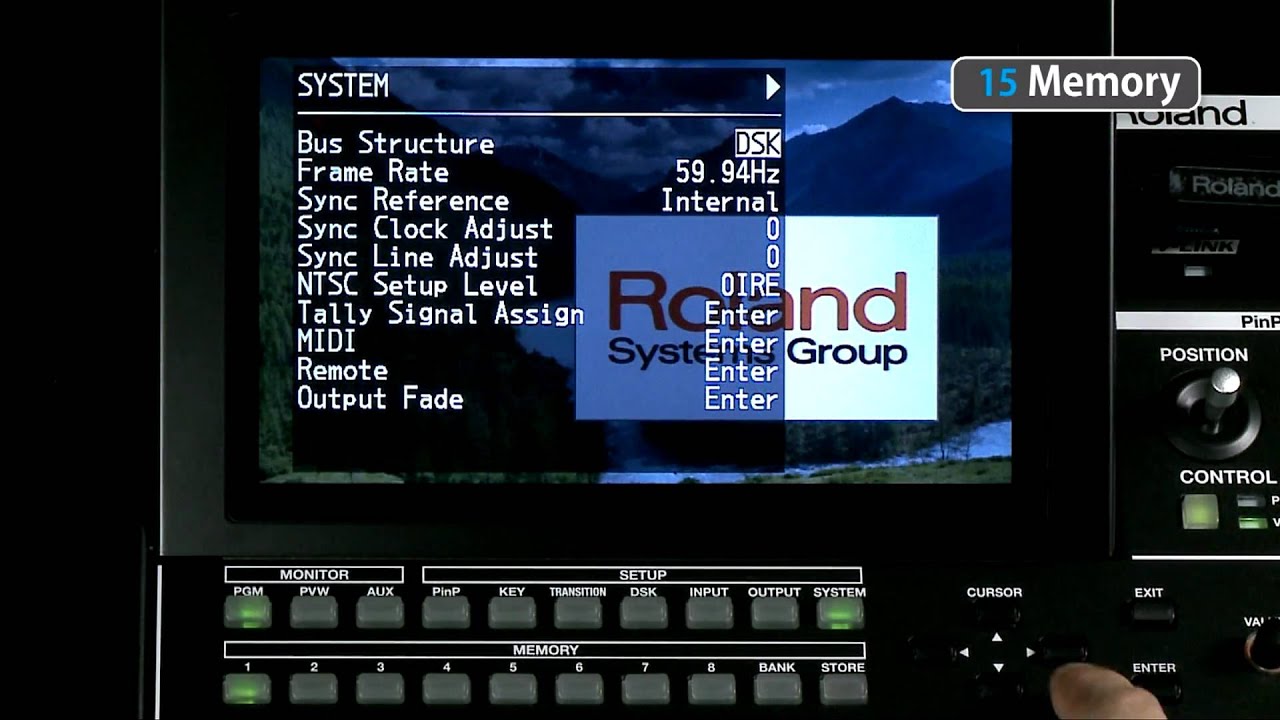 Roland V-1600HD Tutorial 15: Memory Function