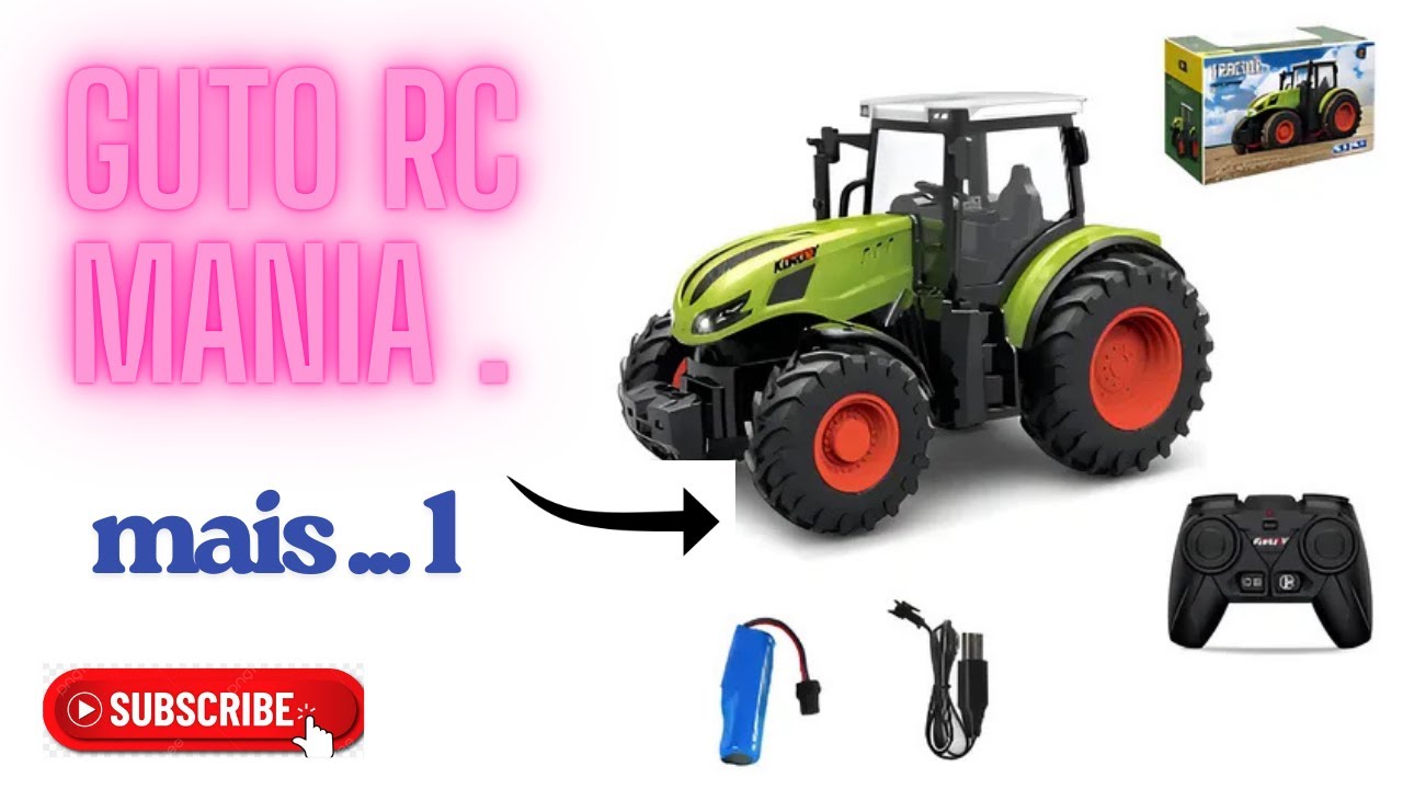 CONTROLE REMOTO : UNBOXING,  CHEGOU , TRATOR AGRICOLA ESCALA 1/30 .