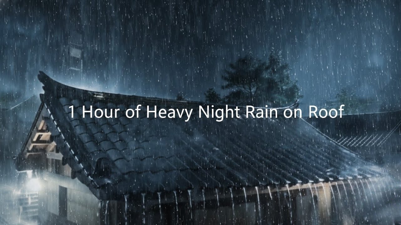​1 HOUR OF HEAVY RAIN ON ROOF FOR DEEP SLEEP