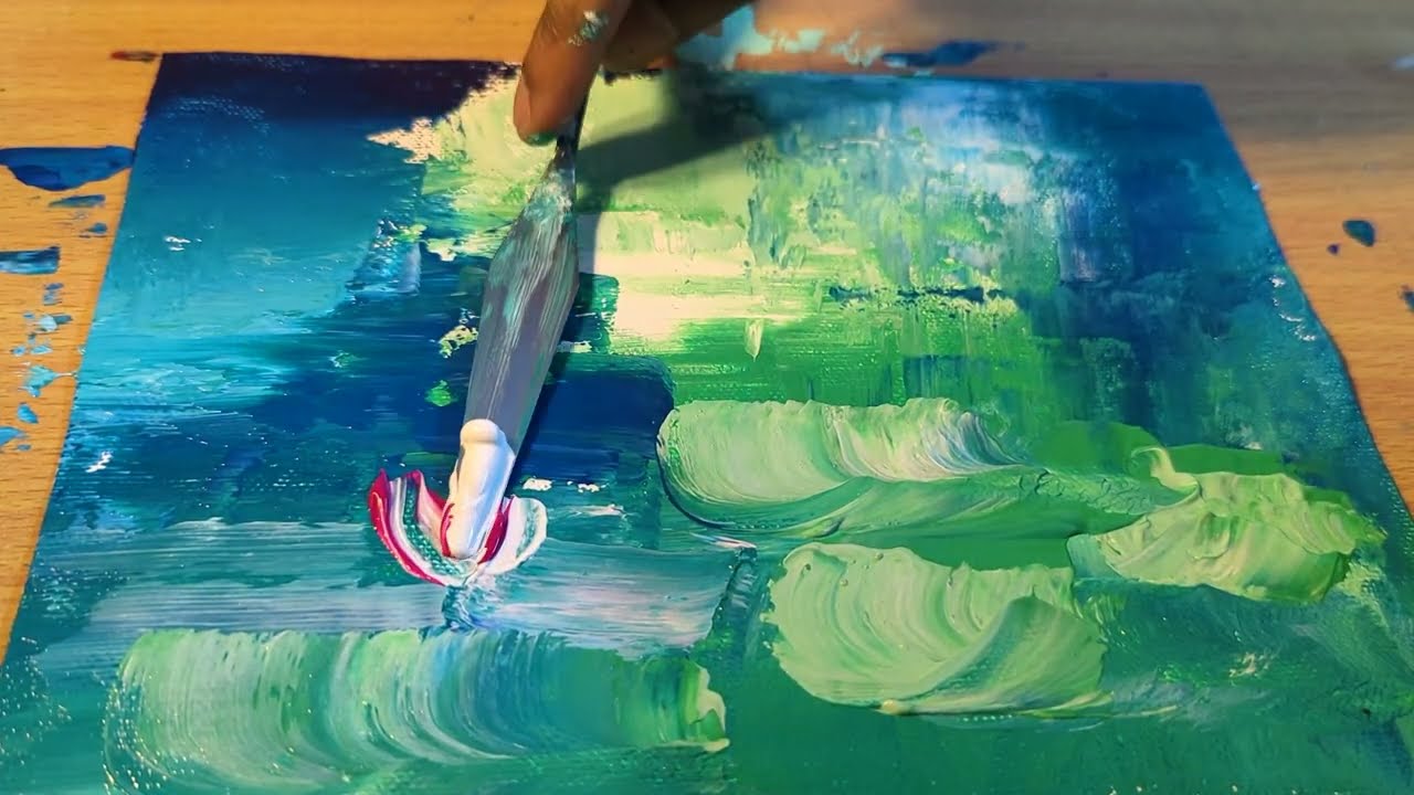 Daily Art Therapy: Master the Basics of Abstract Painting day 86/180 Abstract Demo /Easy Technique