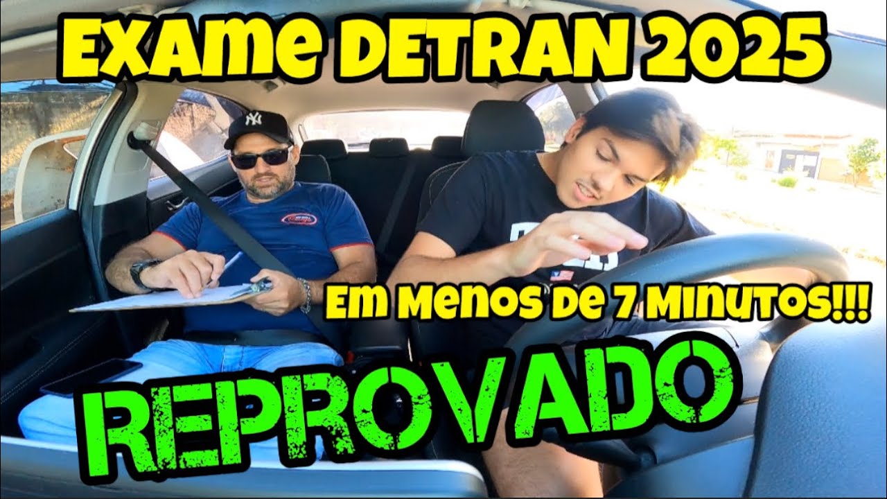 Simulado Exame Prático DETRAN 2025 - Reprovado Em Menos de 7 Minutos, Veja Faltas!!! #Detran